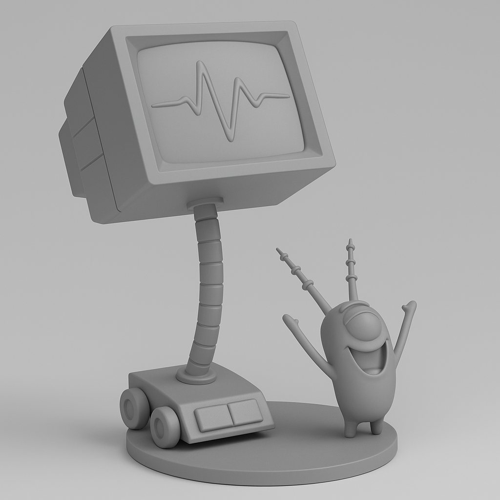 face anatomy 3d model-create 3d face model from photo_Cheerful Tech Buddy Figurine