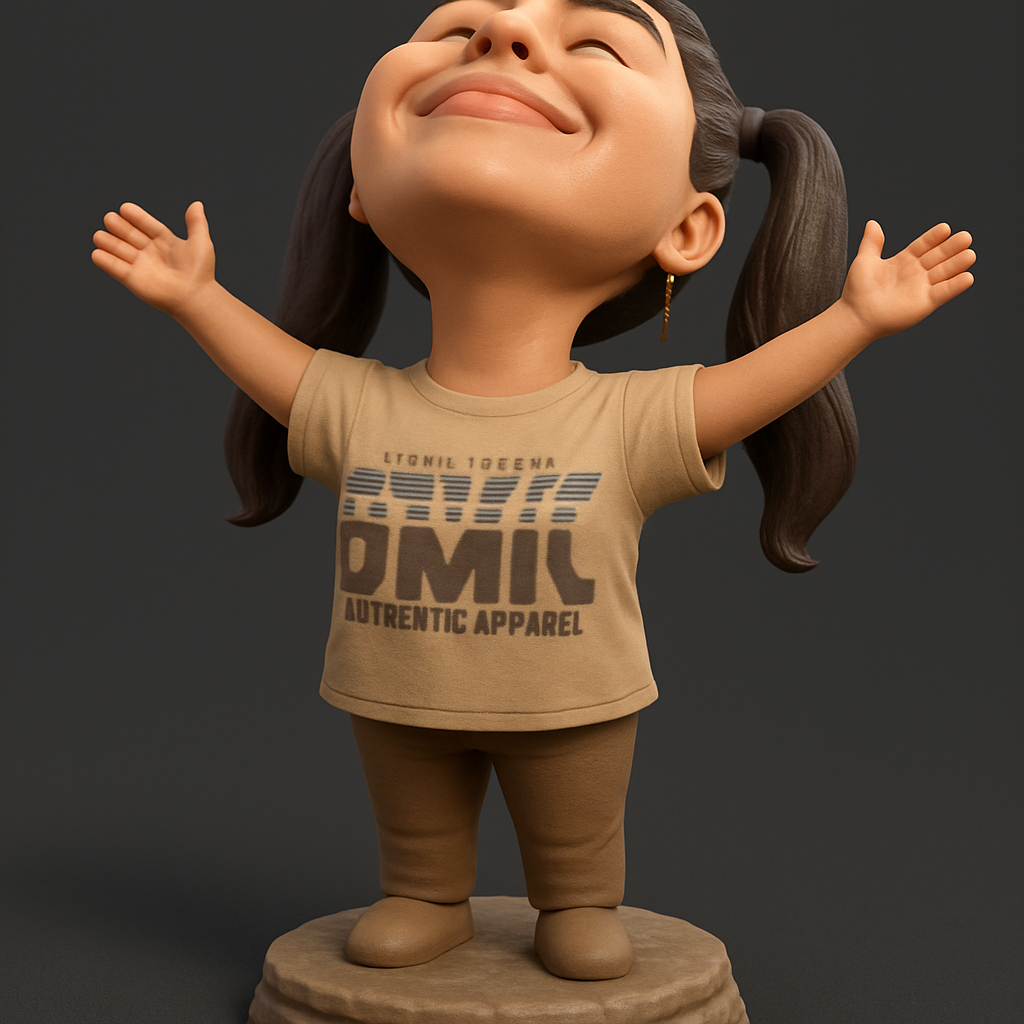 face to 3d model ai-3D portrait printing from photo_Happy Vibes Figurine - Perfect Desk Companion