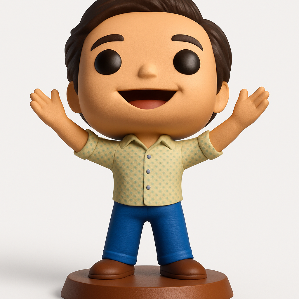 face to 3d model ai-3D portrait printing from photo_Friendly Welcoming Funko-Style Figurine - Easy Print