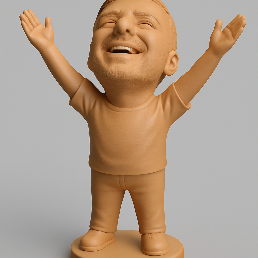 silhouette 3d printer maker-3d portrait printing_Uplifting Joy Bobblehead: Custom 3D Printed Smile!