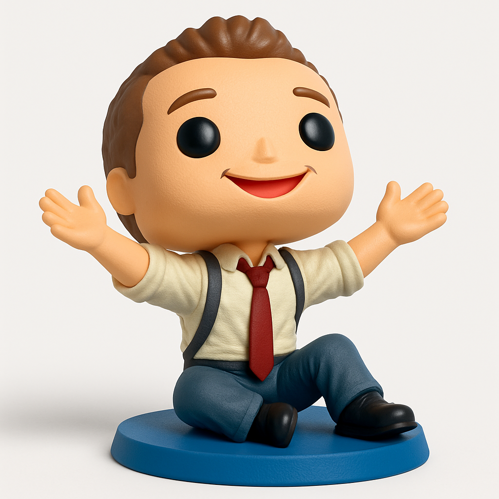 face anatomy 3d model-create 3d face model from photo_Enthusiastic Desk Pal Figurine - Bring Joy to Your Space