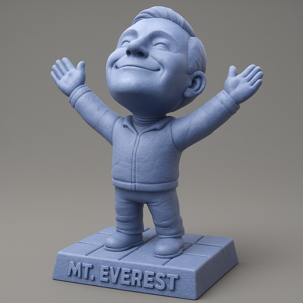 face anatomy 3d model-create 3d face model from photo_Mt. Everest Summit Hero Figurine