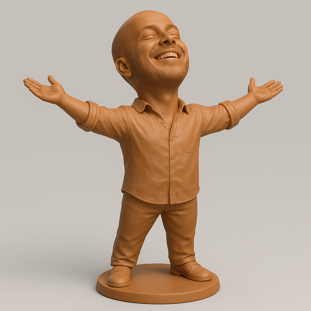 face anatomy 3d model-create 3d face model from photo_Joyful Figurine Model for 3D Printing