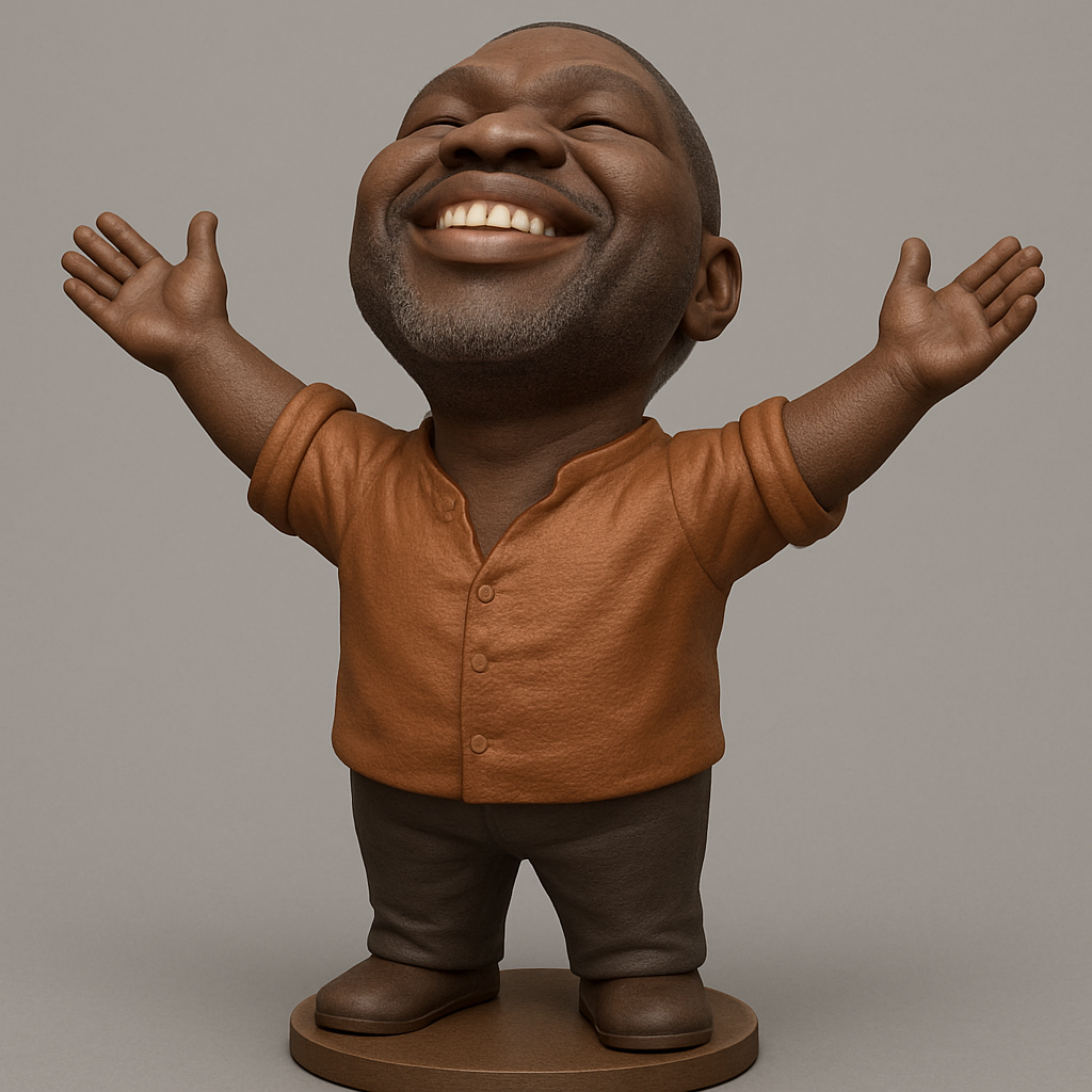 face anatomy 3d model-create 3d face model from photo_Uplifting Joy Figurine: Bring a Smile to Any Space