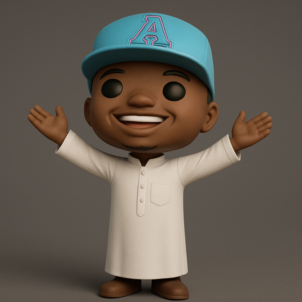 face anatomy 3d model-create 3d face model from photo_Smiling 'A' Cap Figurine - Spread Positivity!