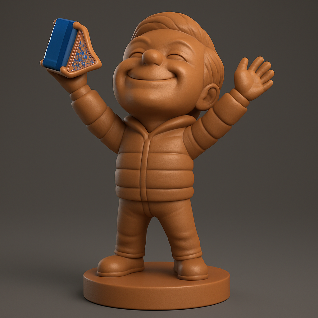 face anatomy 3d model-create 3d face model from photo_Joyful Boy with Triangular Surprise - Perfect Gift!