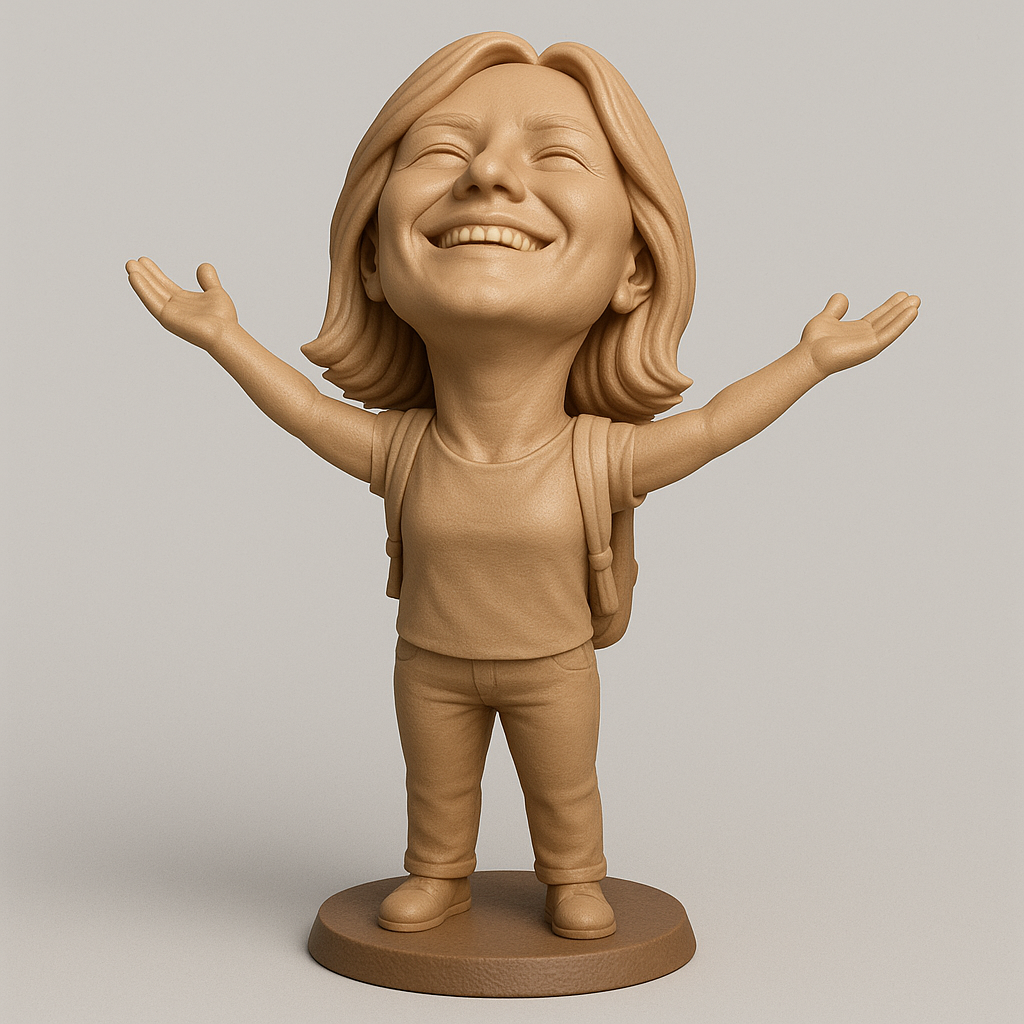 silhouette 3d printer maker-3d portrait printing_Just a girl