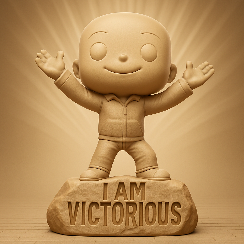 face to 3d model ai-3D portrait printing from photo_Empowering 'I Am Victorious' Motivational Statue