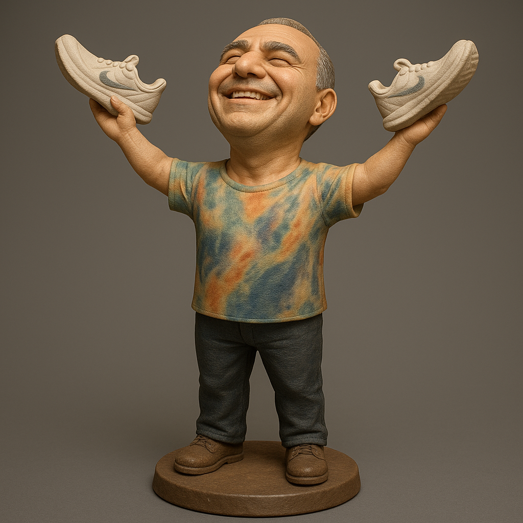 silhouette 3d printer maker-3d portrait printing_Joyful Sneaker Enthusiast Figurine