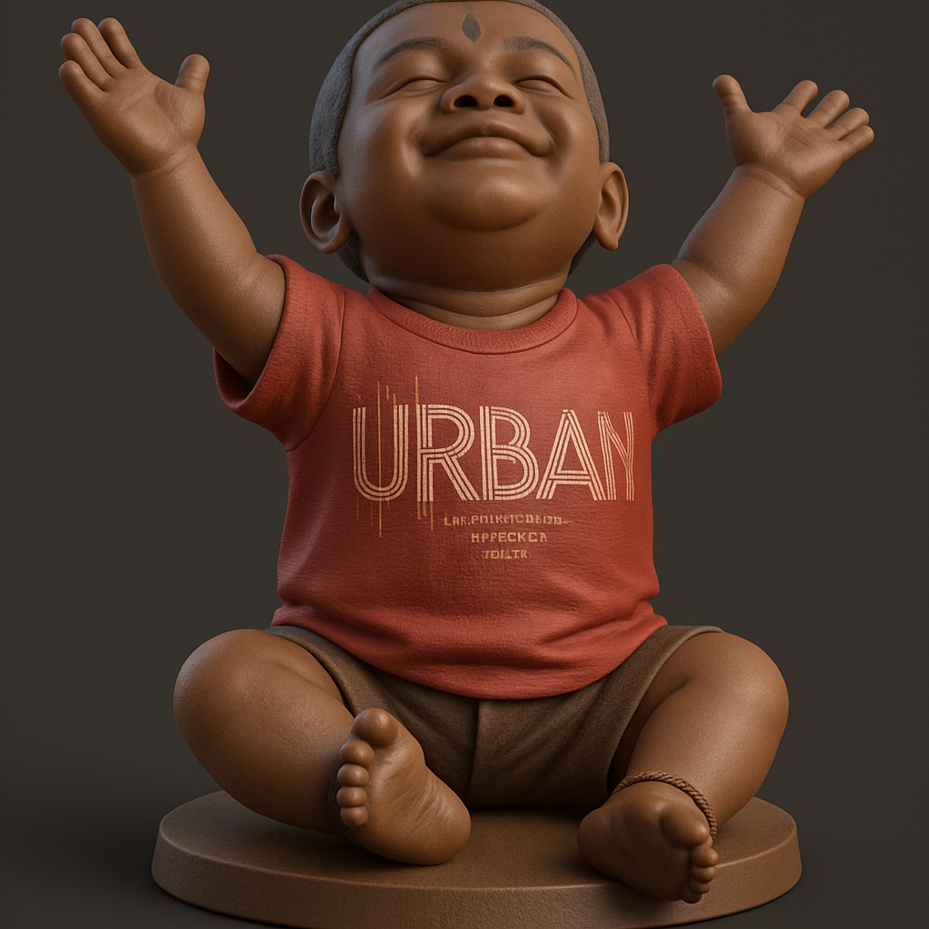 face anatomy 3d model-create 3d face model from photo_Radiant Joy Baby Figurine - Uplifting Desktop Decor