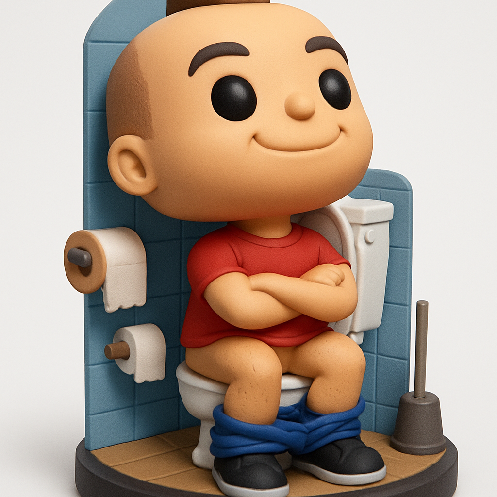 face anatomy 3d model-create 3d face model from photo_Smiling Potty Pal Desk Decor