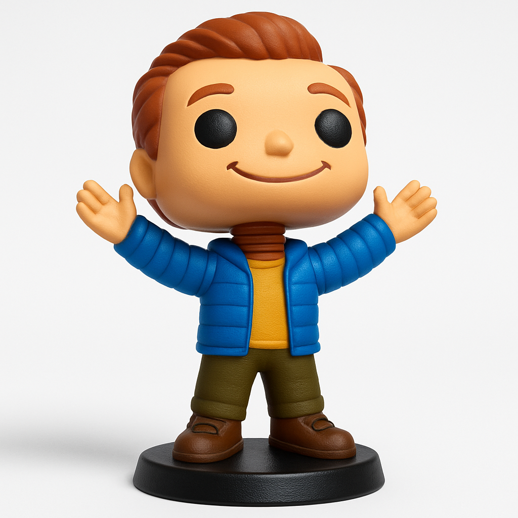 face anatomy 3d model-create 3d face model from photo_Adorable Smiling Boy Bobblehead: Print Your Own Pal!