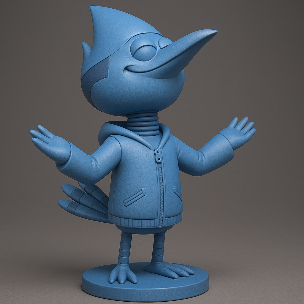 silhouette 3d printer maker-3d portrait printing_Charming Cartoon Bird Figurine for Your Collection