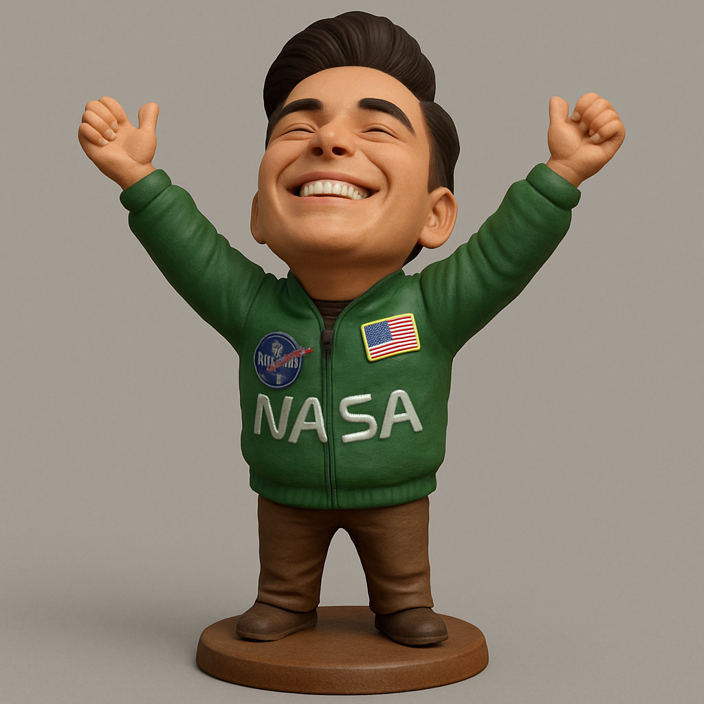 face to 3d model ai-3D portrait printing from photo_Celebrate Space: NASA Enthusiast Bobblehead