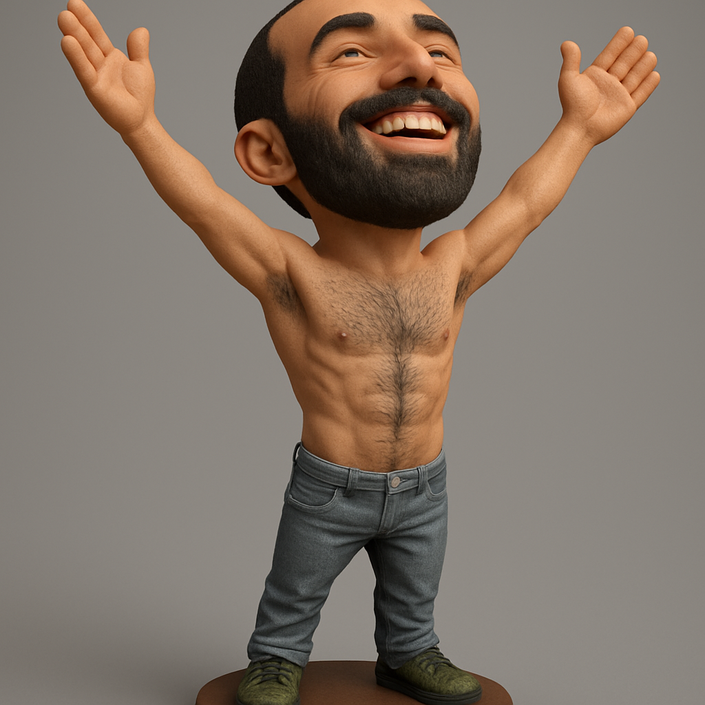 face anatomy 3d model-create 3d face model from photo_Joyful Victory Pose Collectible Figurine