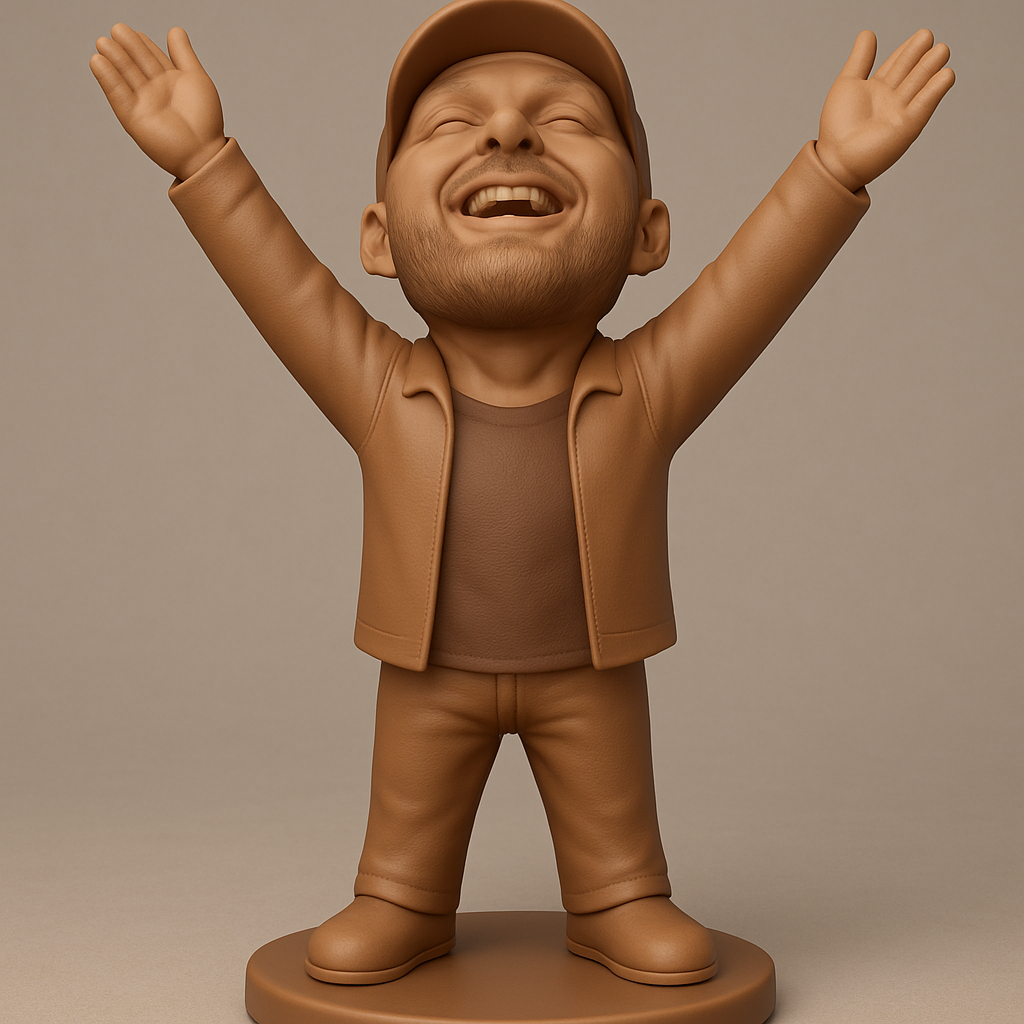 face anatomy 3d model-create 3d face model from photo_Joyful Character Figure for 3D Printing