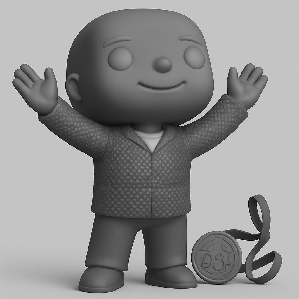 face anatomy 3d model-create 3d face model from photo_Celebrate Success: Funko Style Figure with 4DS! Medal
