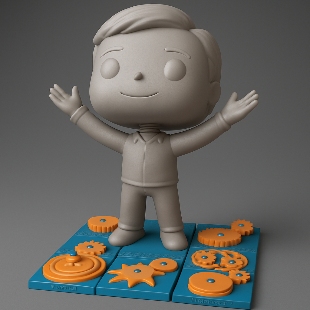 face anatomy 3d model-create 3d face model from photo_Customizable Gear Character: STEM Fun & Display!