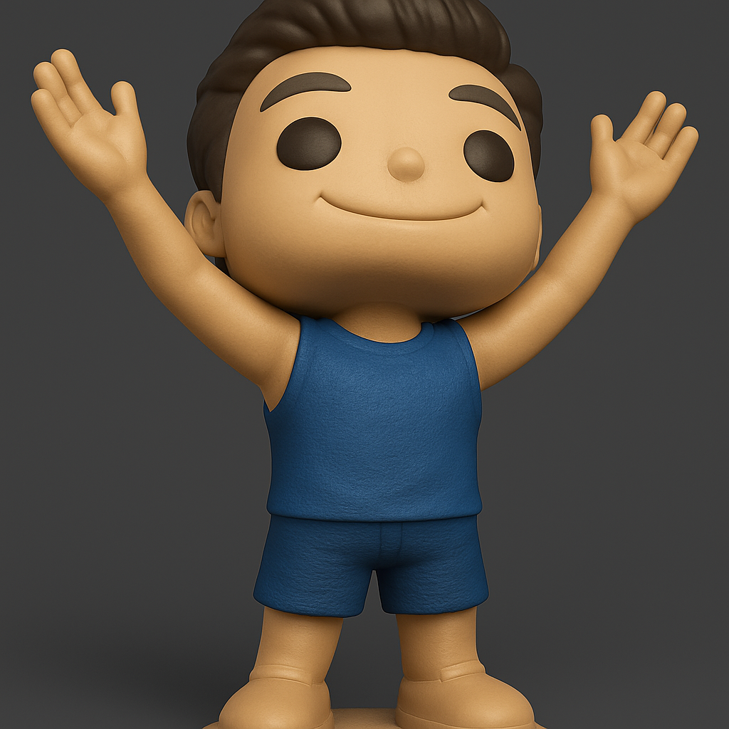 face to 3d model ai-3D portrait printing from photo_Joyful Boy Funko Style Figure: Celebrate & Display!