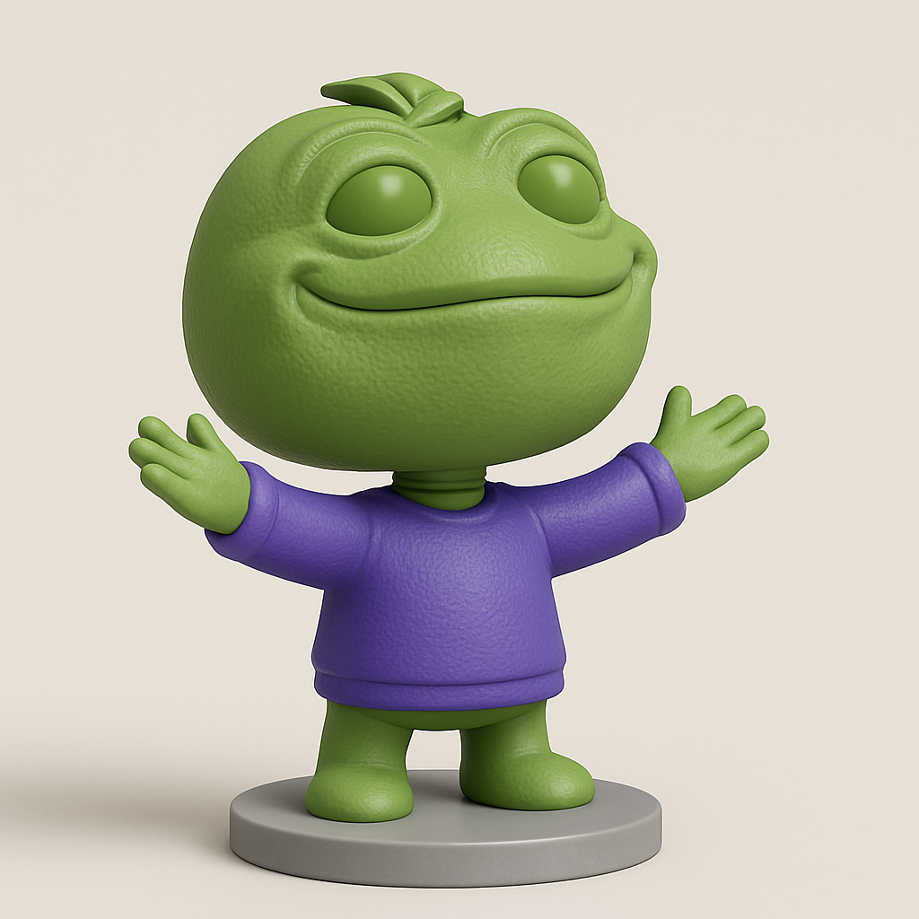 face anatomy 3d model-create 3d face model from photo_Cheerful Green Frog Figurine - Your Next Happy 3D Print!