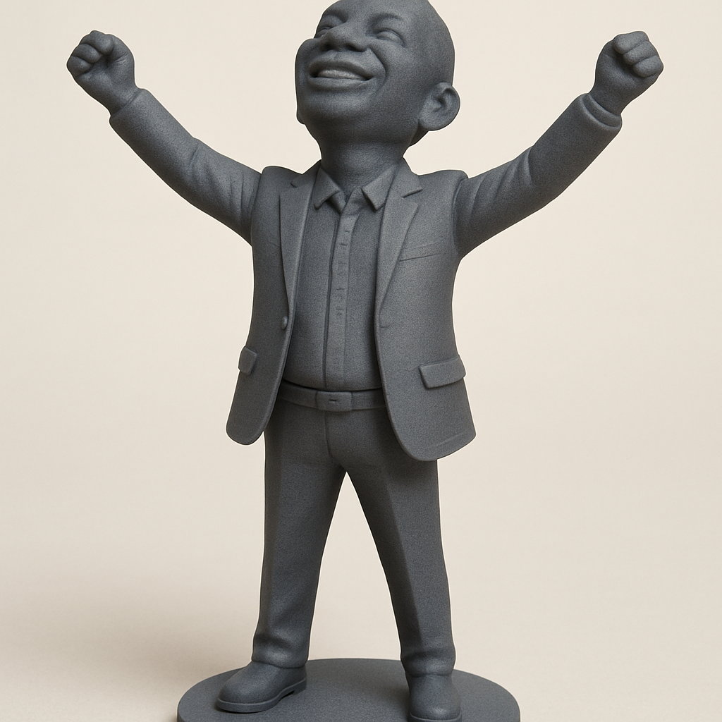 face anatomy 3d model-create 3d face model from photo_Joyful Leader: Celebrate Success with Triumphant Pose