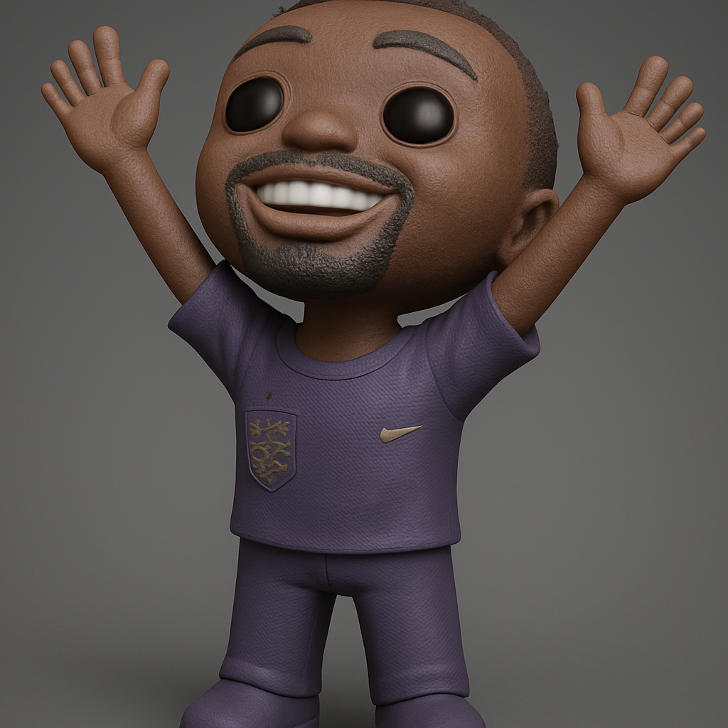 face anatomy 3d model-create 3d face model from photo_Joyful England Chibi Fan Figurine - Celebrate the Game!