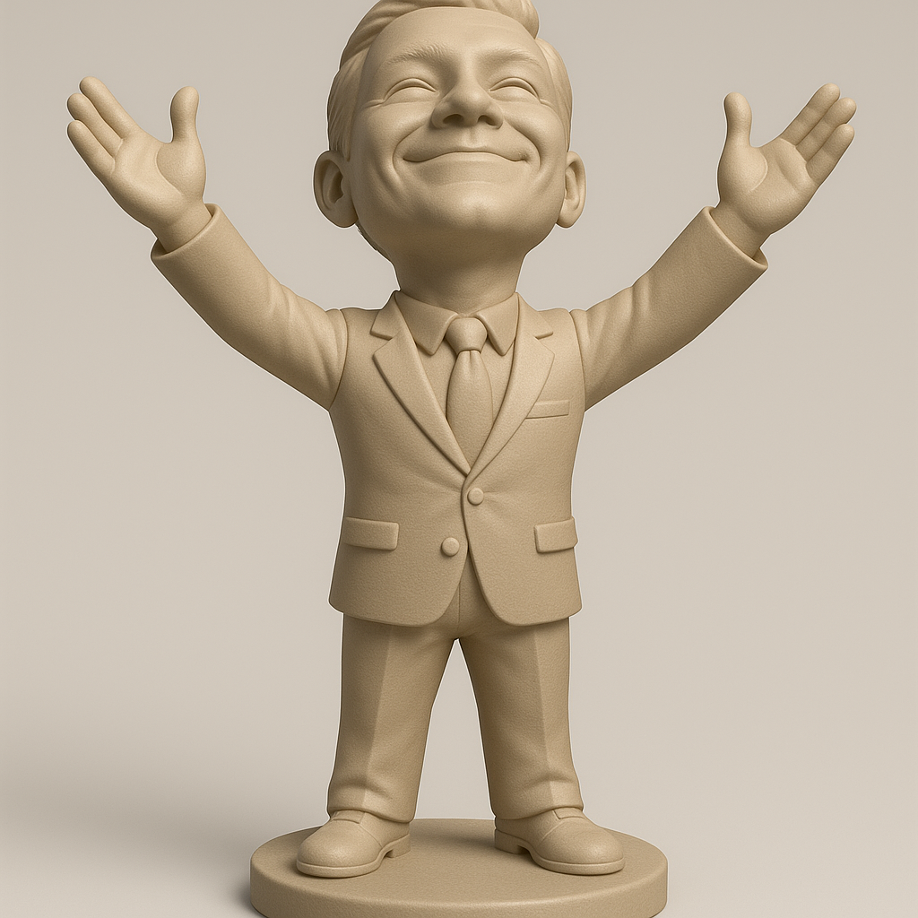 face anatomy 3d model-create 3d face model from photo_Cheerful Businessman Figurine