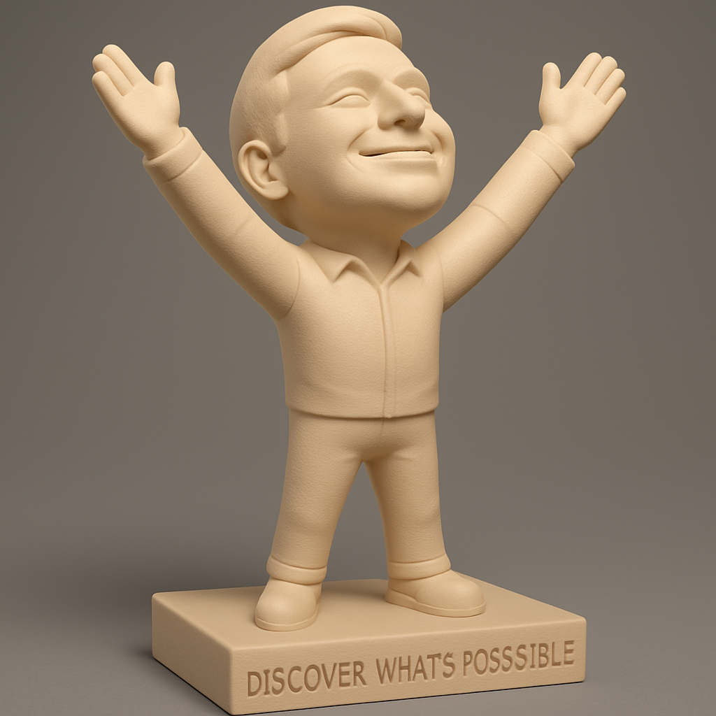 face anatomy 3d model-create 3d face model from photo_Discover What's Possible: Inspirational Desk Statue