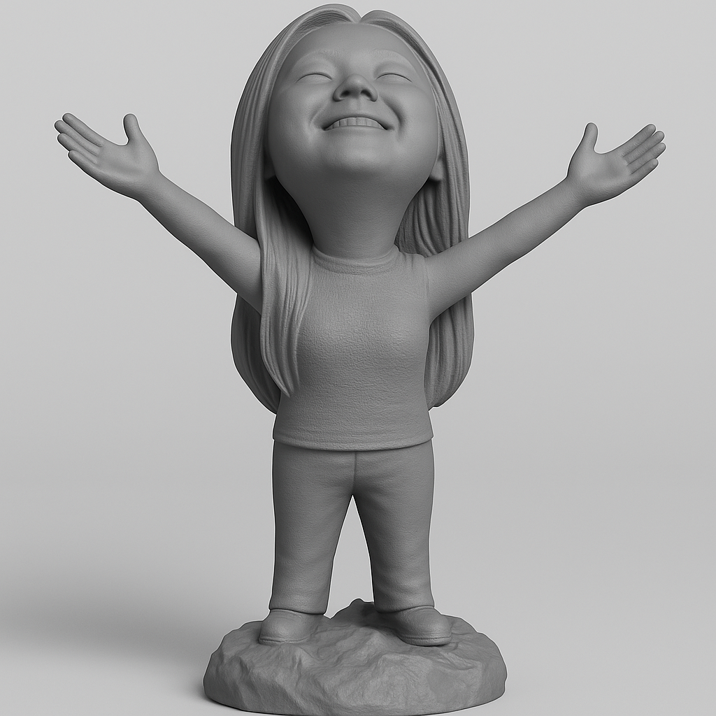 face anatomy 3d model-create 3d face model from photo_Joyful Embrace Figurine