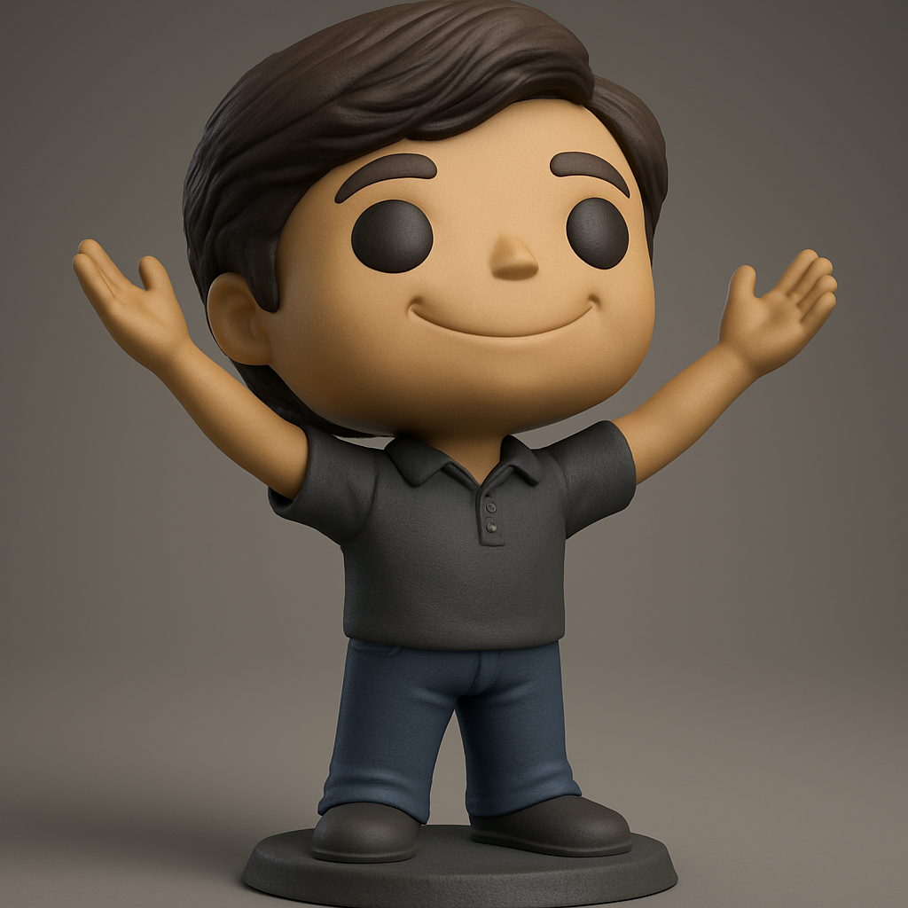 face anatomy 3d model-create 3d face model from photo_Open Arms Pop-Style Desk Buddy