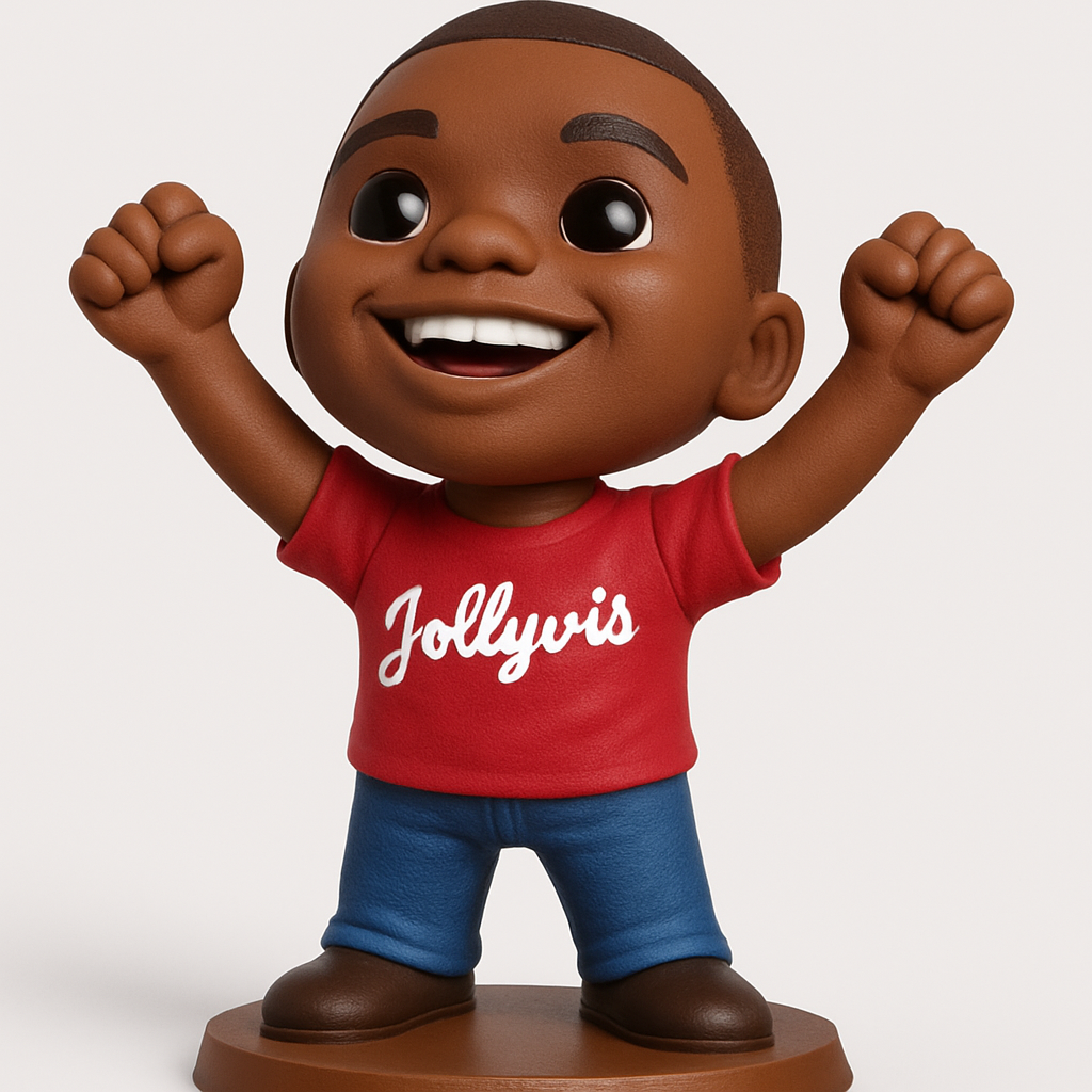 face to 3d model ai-3D portrait printing from photo_Happy Jollyvis Boy: A Burst of Joy for Your Desk!