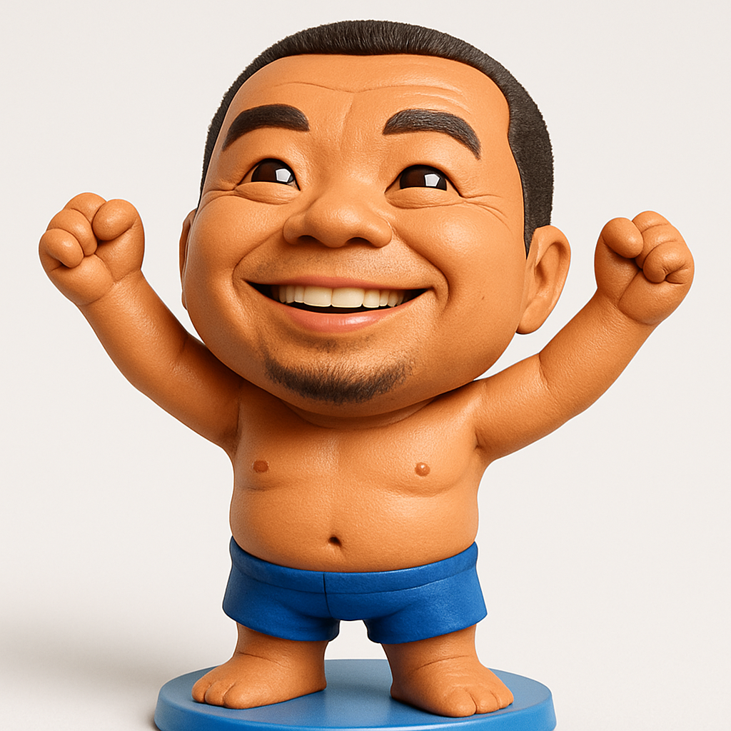 face anatomy 3d model-create 3d face model from photo_Joyful Champion Bobblehead - Print Your Own Happy Vibe!