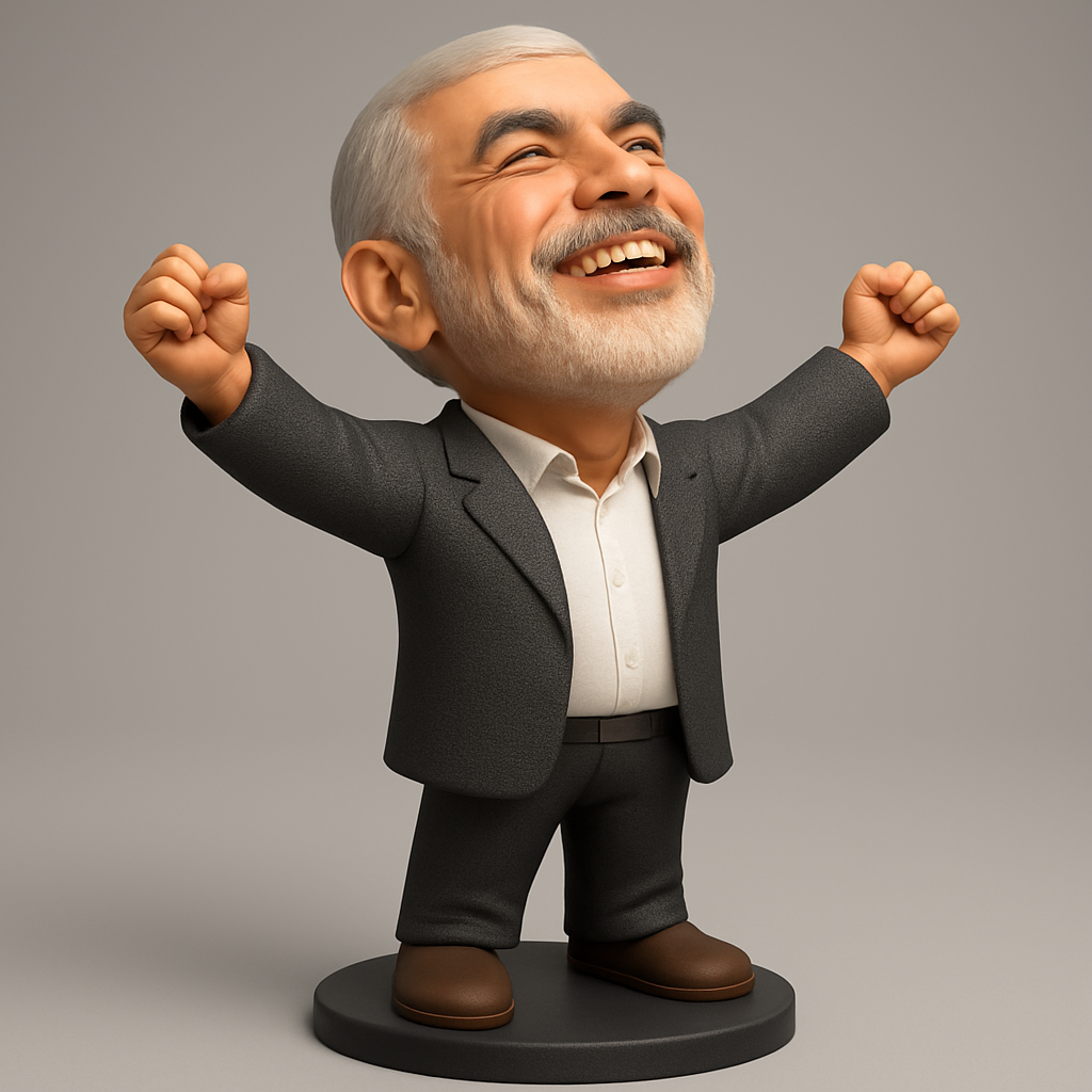 face anatomy 3d model-create 3d face model from photo_Celebrate Success: Triumphant Leader Figurine