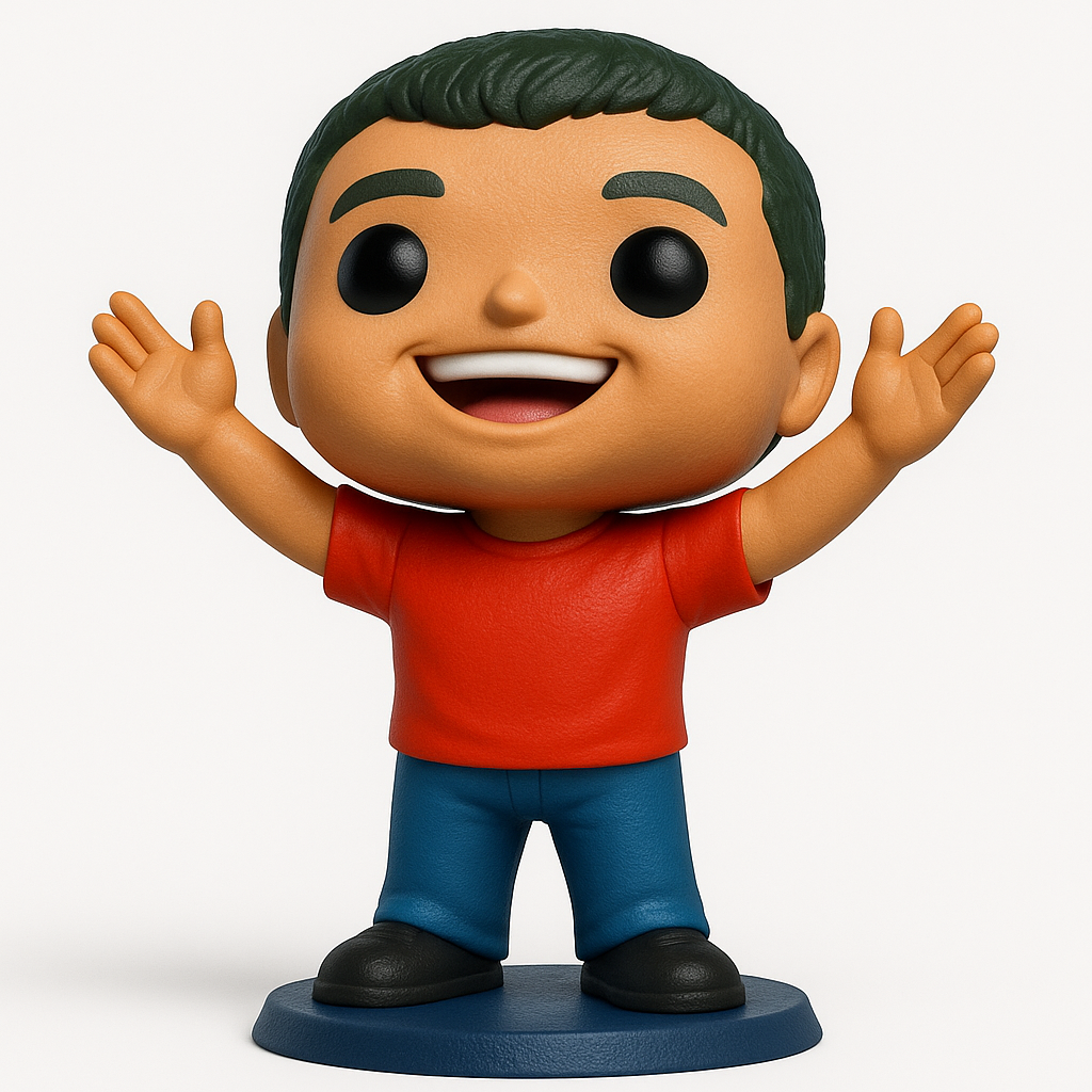 face anatomy 3d model-create 3d face model from photo_Joyful Pop-Style Figurine: Easy 3D Print!