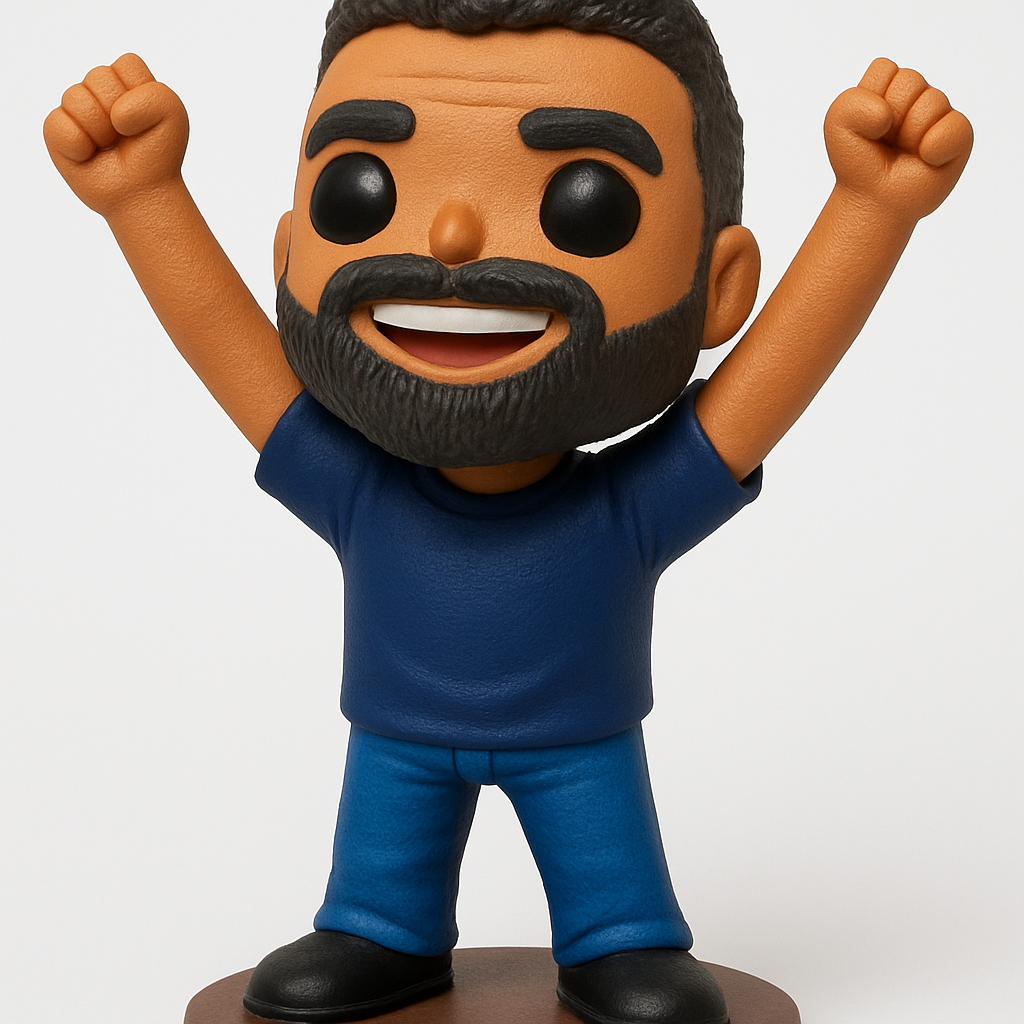 face to 3d model ai-3D portrait printing from photo_Joyful Victory Figurine: Celebrate Every Win!