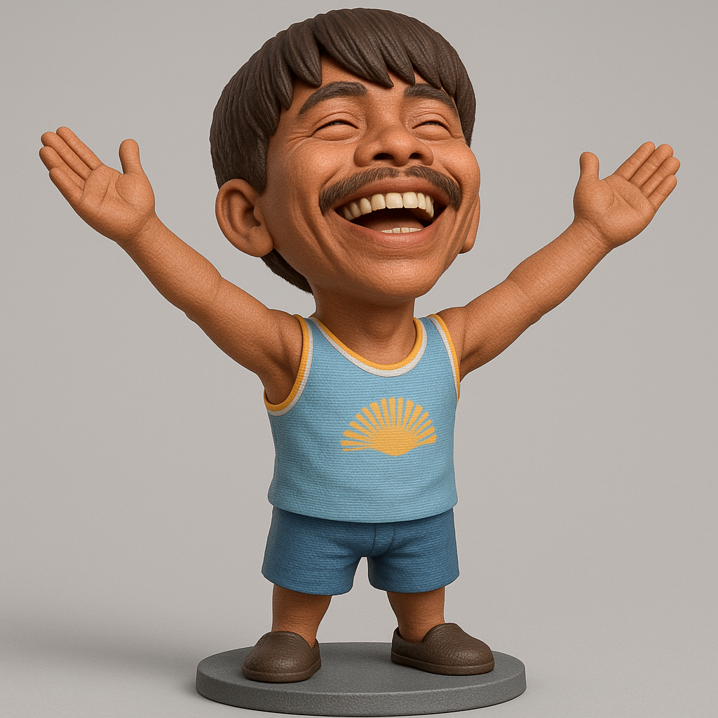 silhouette 3d printer maker-3d portrait printing_Joyful Character Figurine