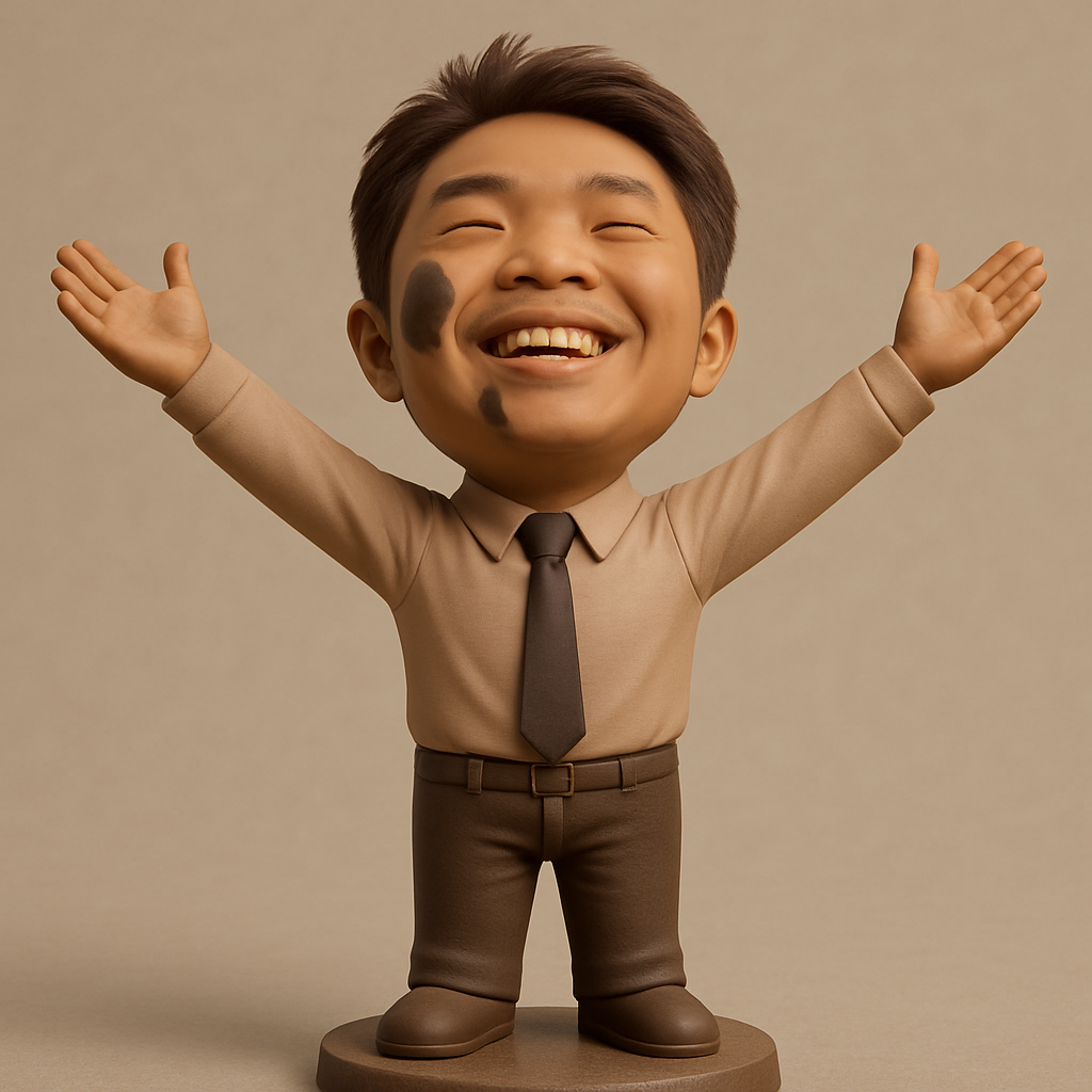 face anatomy 3d model-create 3d face model from photo_Dirty Face, Happy Place: Victorious Bobblehead