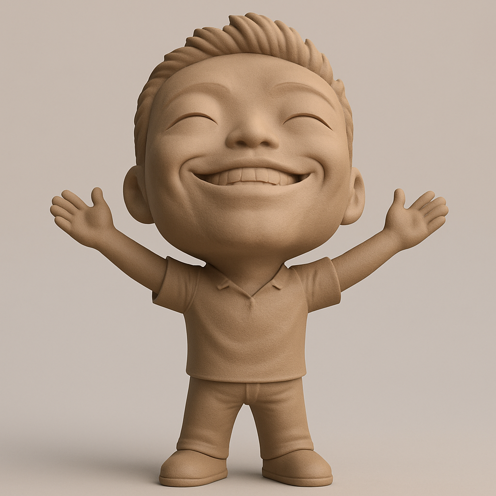 face anatomy 3d model-create 3d face model from photo_Joyful Chibi Pal - Open Arms, Open Heart!