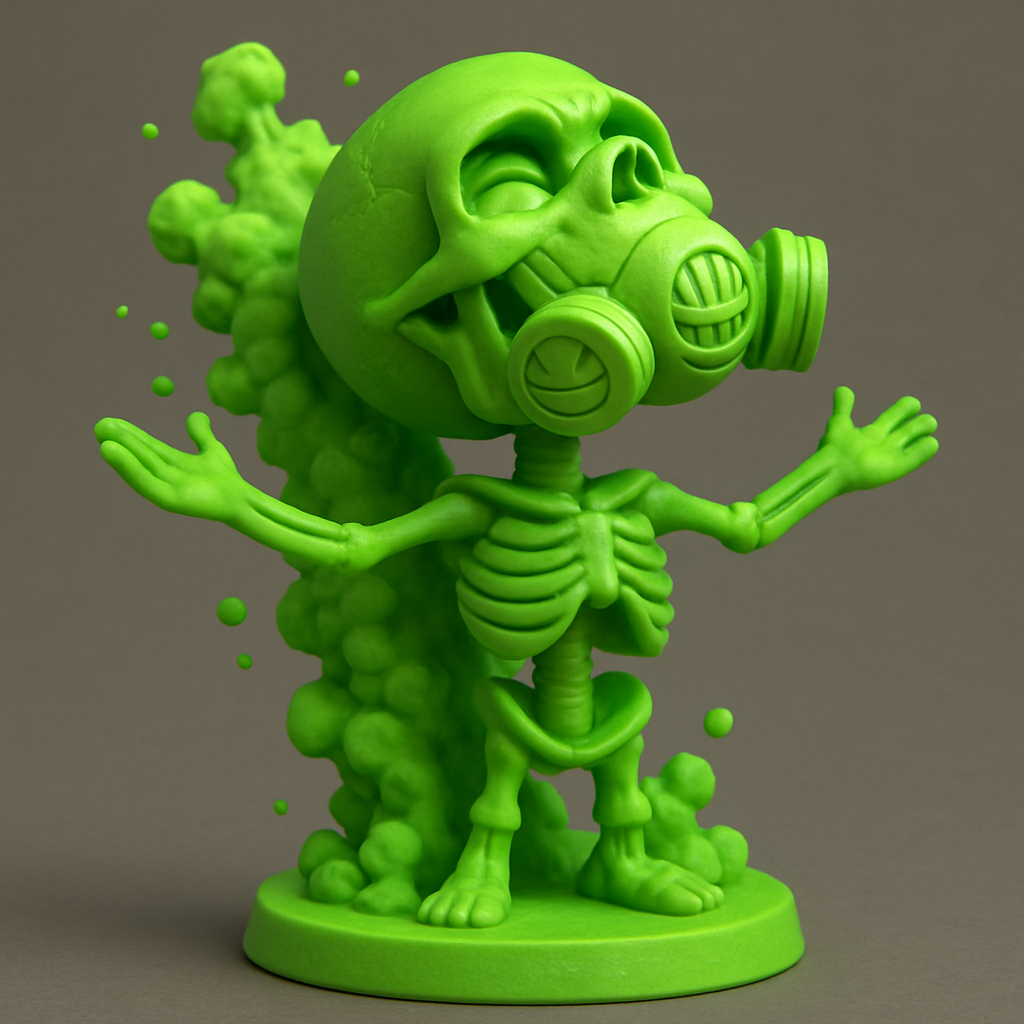 face anatomy 3d model-create 3d face model from photo_Vibrant Gas Mask Skeleton: Quirky Desk Decor & Collectible