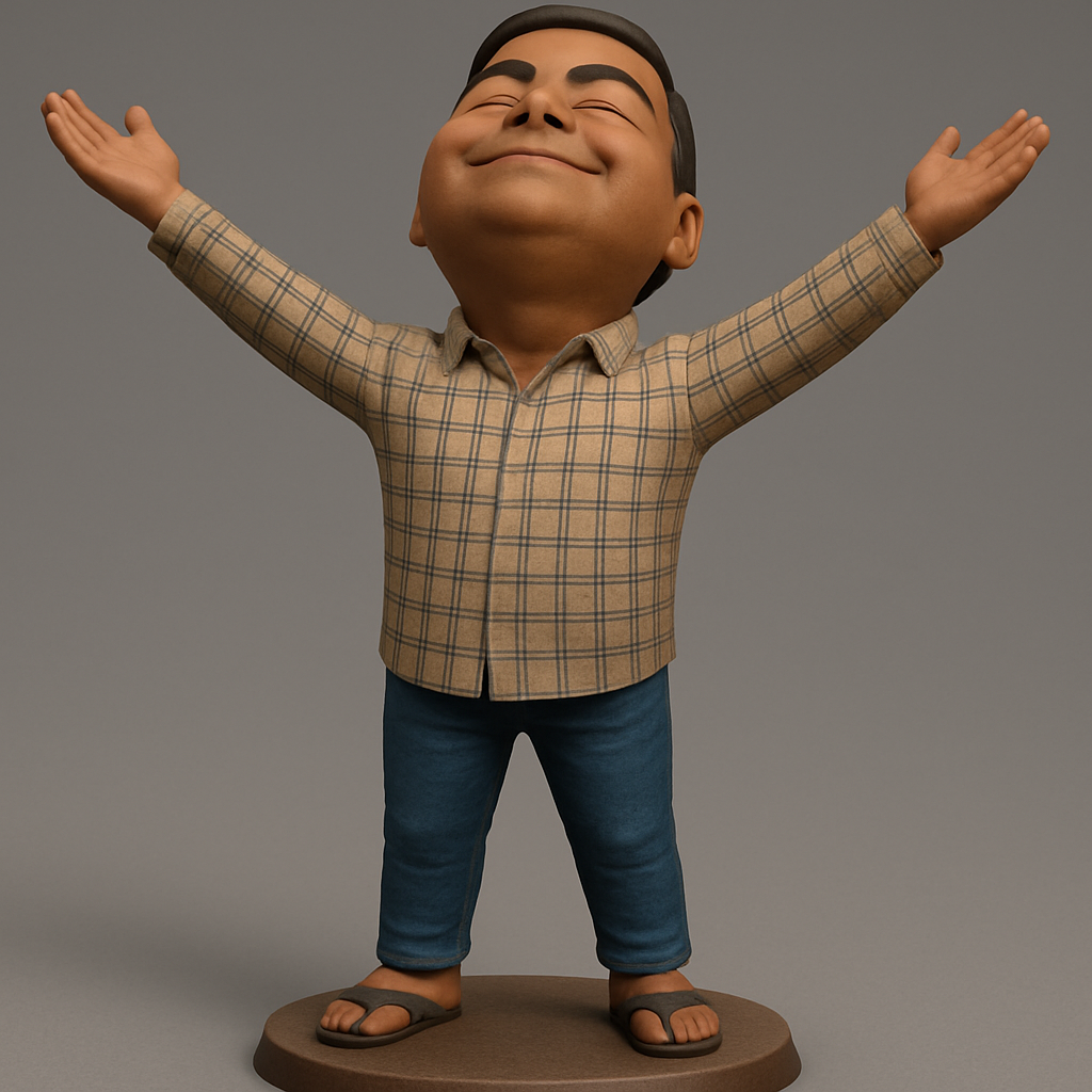 face anatomy 3d model-create 3d face model from photo_Spread Happiness: Joyful Man Desktop Companion