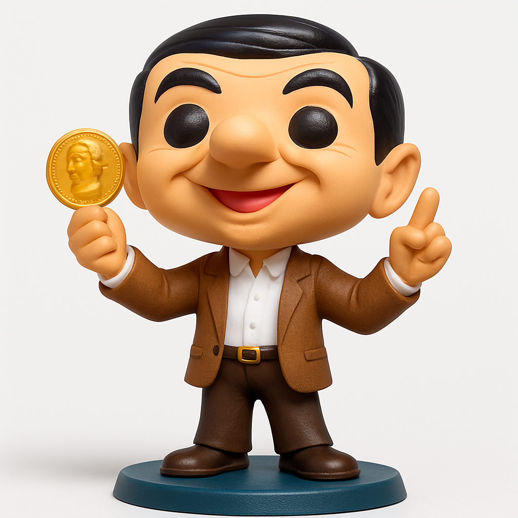 face to 3d model ai-3D portrait printing from photo_Mr. Bean's Golden Moment Figurine - Print & Smile!