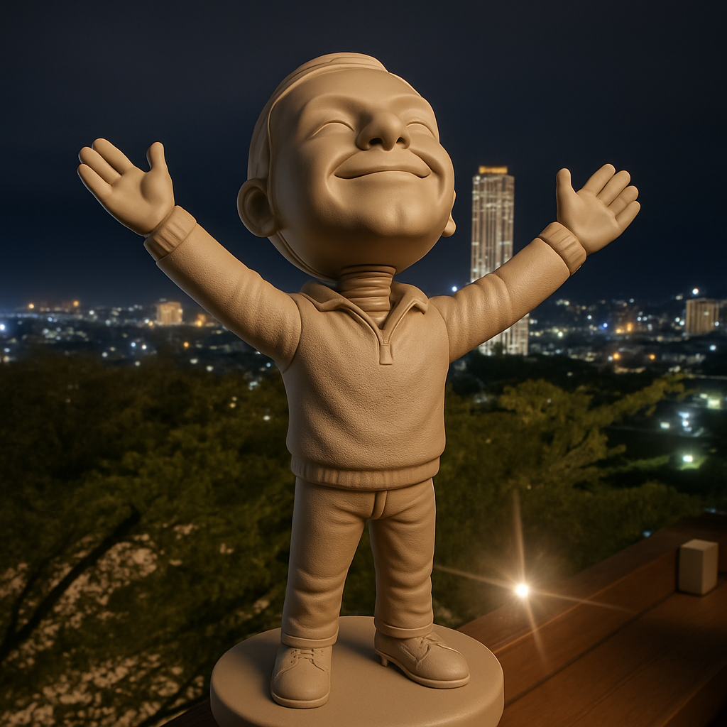 face to 3d model ai-3D portrait printing from photo_Joyful Embrace Statue: Welcome Life's Moments!
