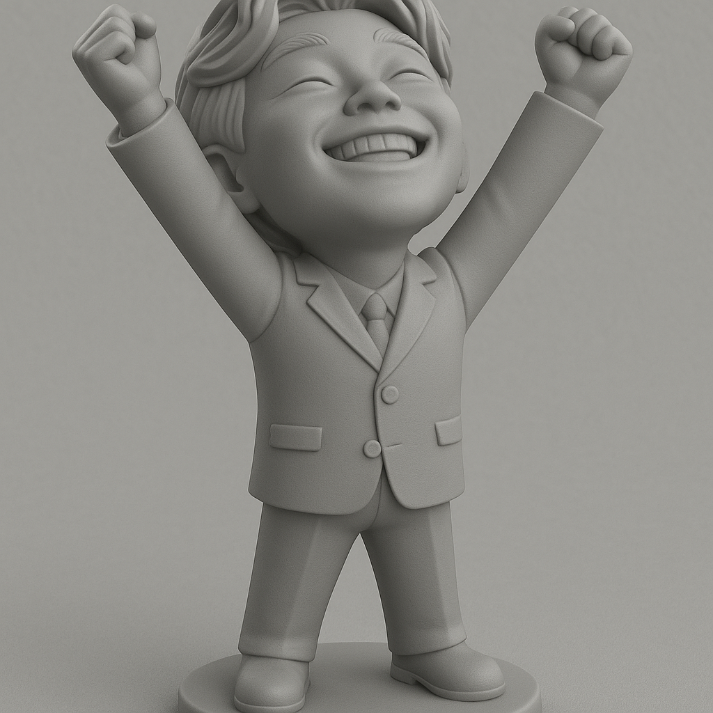 face anatomy 3d model-create 3d face model from photo_Joyful Business Kid Figure