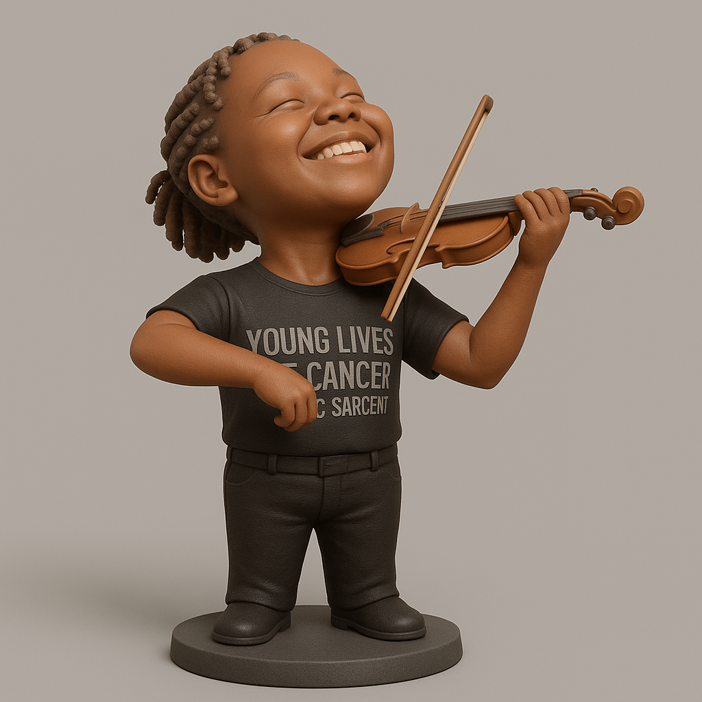 face anatomy 3d model-create 3d face model from photo_Heartwarming Young Violinist Figurine - Music & Hope