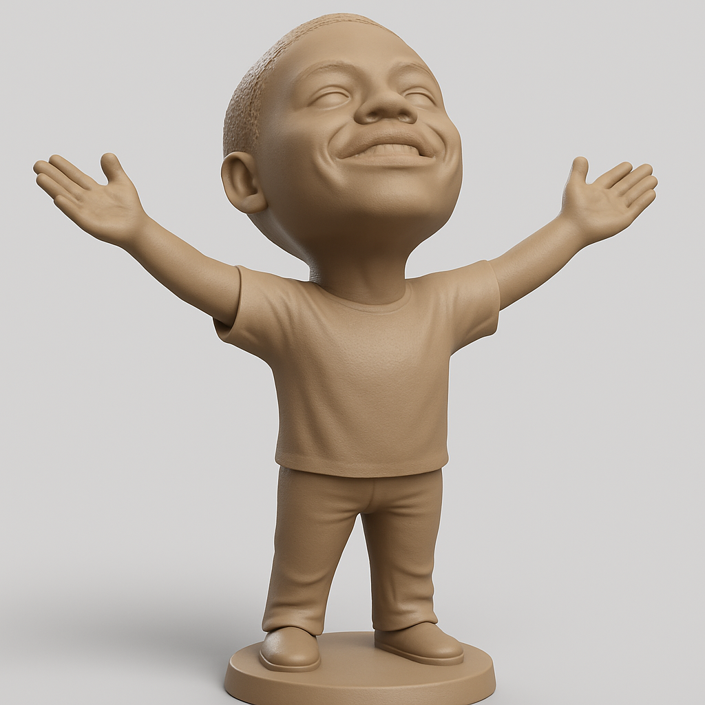 face anatomy 3d model-create 3d face model from photo_Pure Joy Boy Figurine - Arms Wide Open