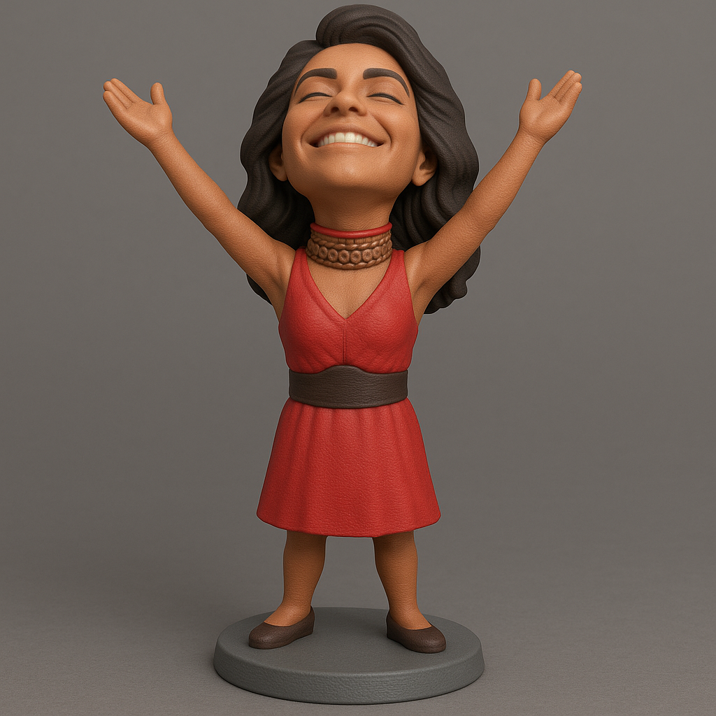 silhouette 3d printer maker-3d portrait printing_Joyful Celebratory Figurine