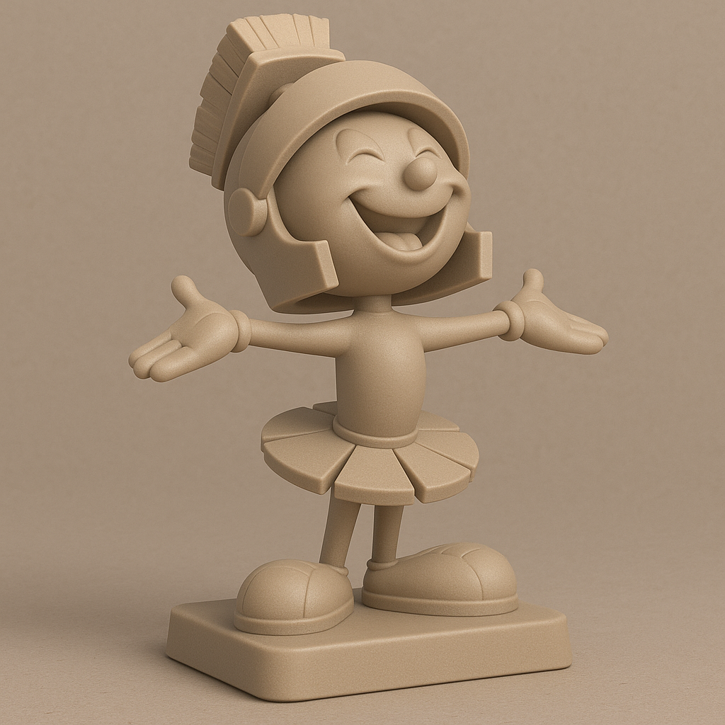 silhouette 3d printer maker-3d portrait printing_Cheerful Roman Warrior Figurine