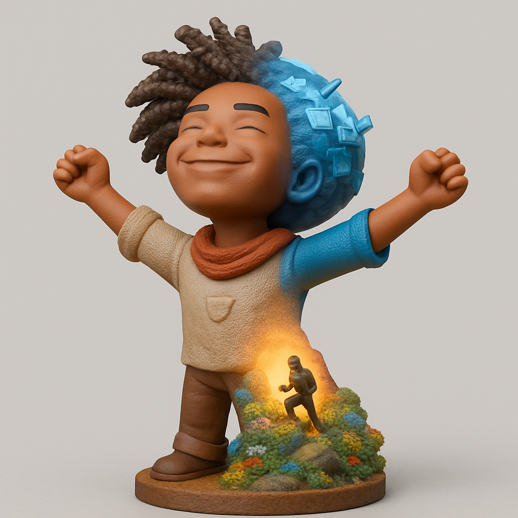 face anatomy 3d model-create 3d face model from photo_Inner Journey Figurine: Spark Your Creative Spirit