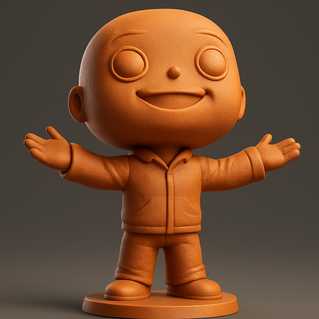 face to 3d model ai-3D portrait printing from photo_Smiling Hugs Collectible Figurine - Welcome & Happy Decor