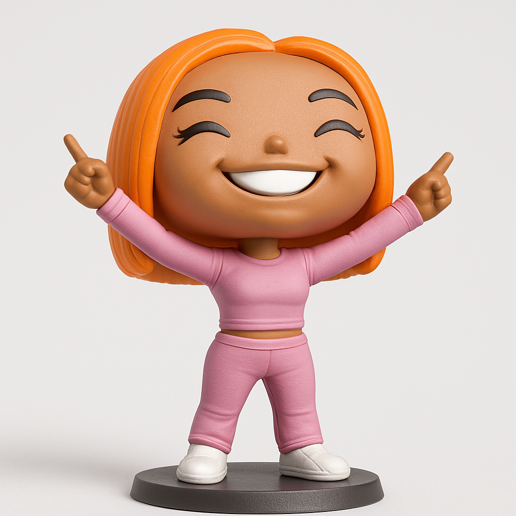 face anatomy 3d model-create 3d face model from photo_Joyful Cartoon Figure: Spread Happiness on Your Desk!